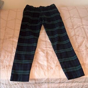 Polo Ralph Lauren Green and Navy Plaid Straight-Leg Pants